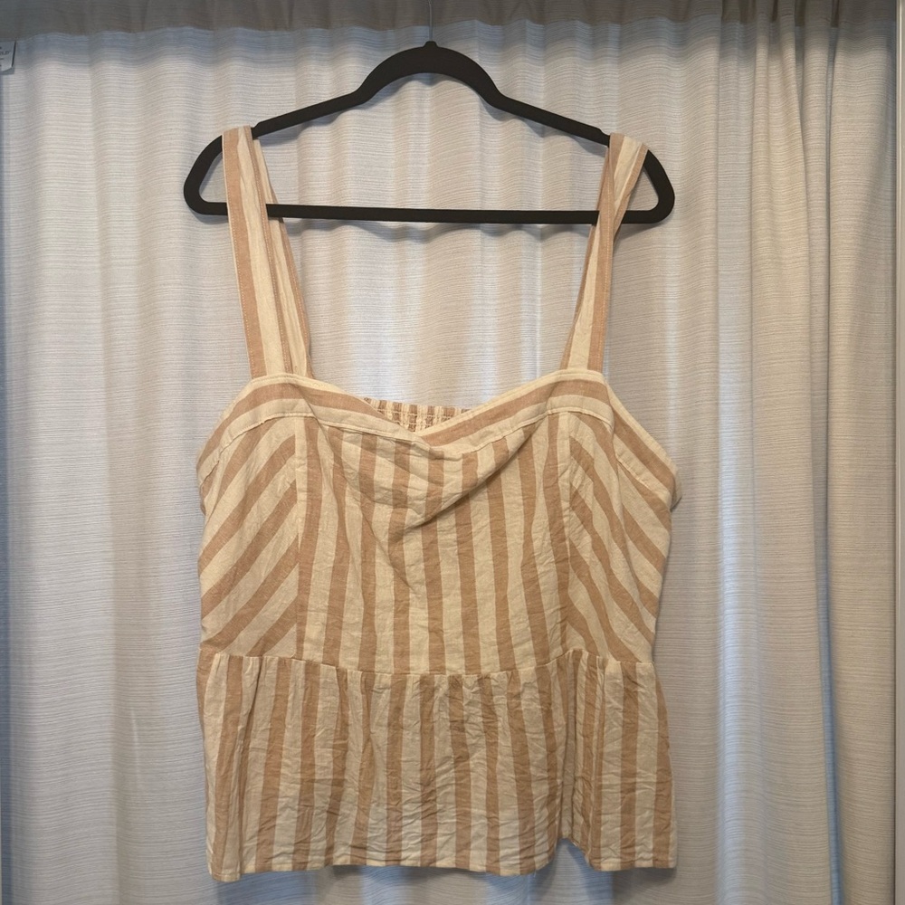 Striped Tan Women's Top